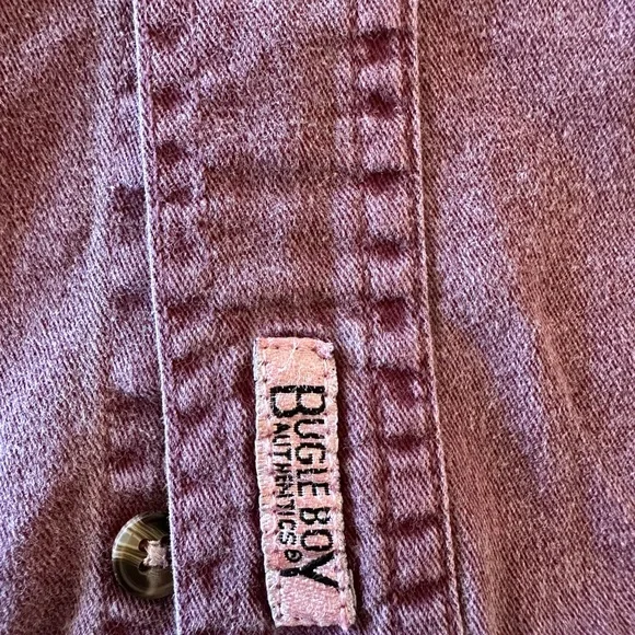 Vintage Bugle Boy Button Up Shirt | 90s Short Sleeve Cotton | M - Picture 7 of 8